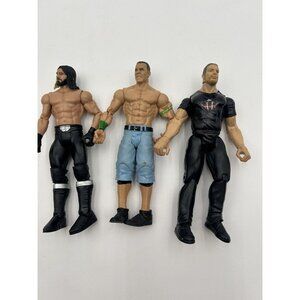 WWE WWF Lot Of 3 Men Wrestling Action Figures John Cena Triple H Seth Rollins